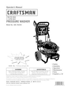 craftsman 2700 pressure washer manual